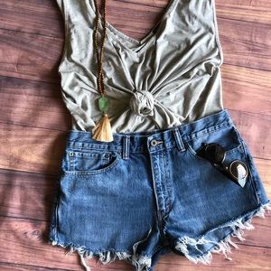 Vintage, Levi 511 High Waisted Cut Off Shorts!